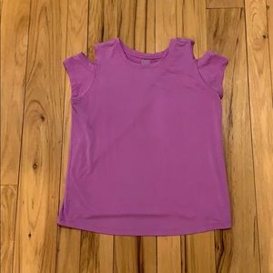 Athleta Girl cold shoulder tee